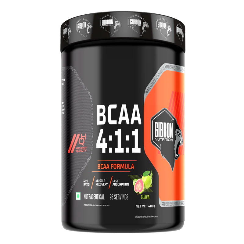 Gibbon Nutrition BCAA 4:1:1 Powder | Advanced Muscle Recovery & Endurance Formula | With Beta Alanine & L-Glutamine | Supports Muscle Growth & Performance