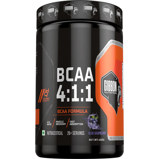 Gibbon Nutrition BCAA 4:1:1 Powder | Advanced Muscle Recovery & Endurance Formula | With Beta Alanine & L-Glutamine | Supports Muscle Growth & Performance
