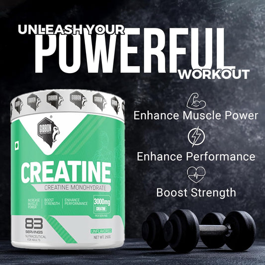Gibbon Creatine Nutraceutical 100% Creatine Monohydrate