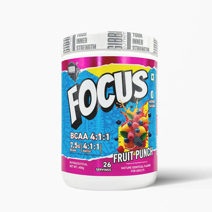 GIBBON Focus BCAA 4:1:1 Powder with Beta Alanine & L-Glutamine | Advanced Muscle Recovery & Endurance Support | Amino Acid Supplement for Lean Muscle & Performance