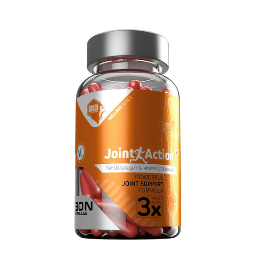 Gibbon Joint Action | Powerful Join Formula | Fish Oil, Collagen & Vitamin D3 Capsules | 40mg Undenatured Type II Collagen| Serving Made with UC-II | with Triple 3x Action