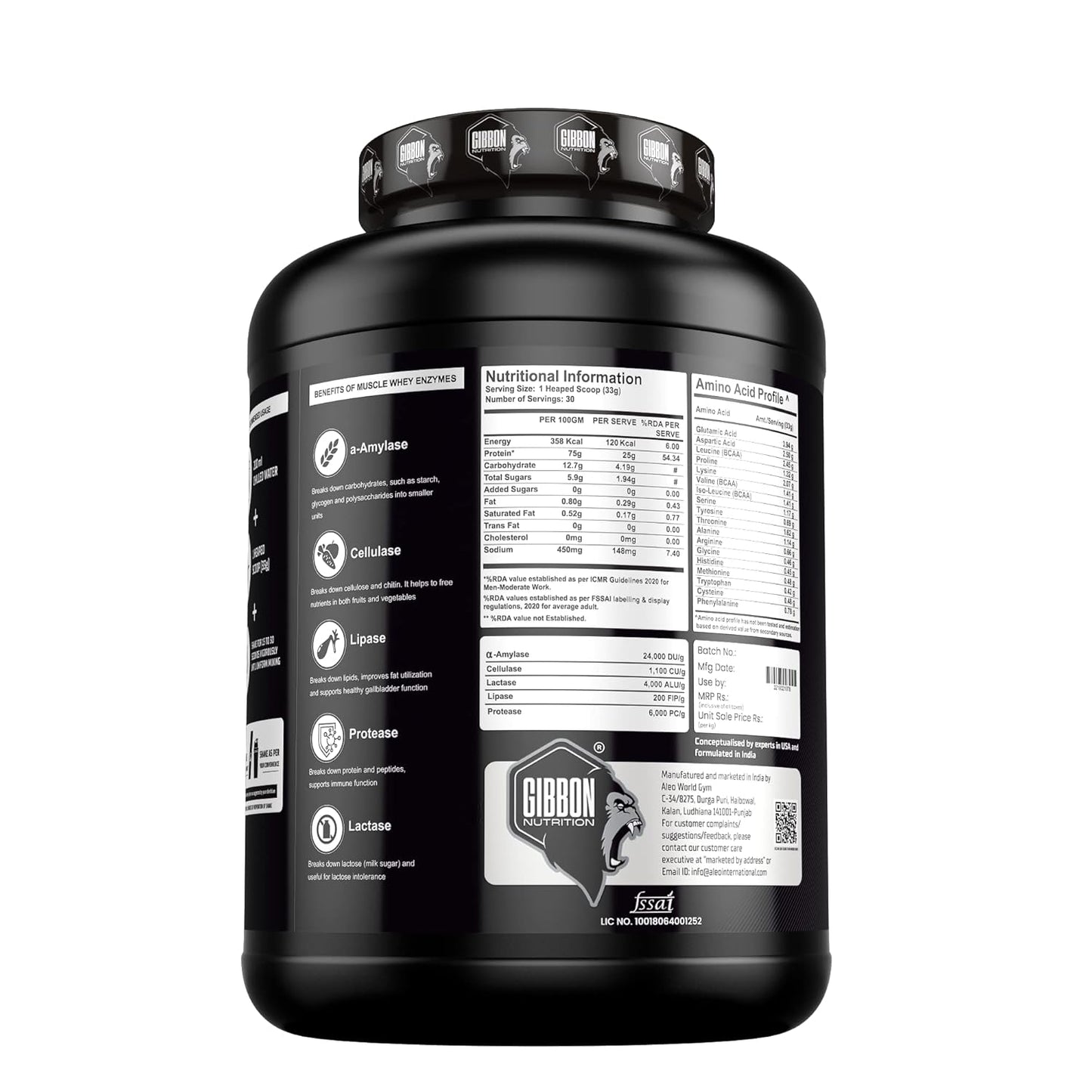 Gibbon Muscle Whey 2kg | Pro Series Formula