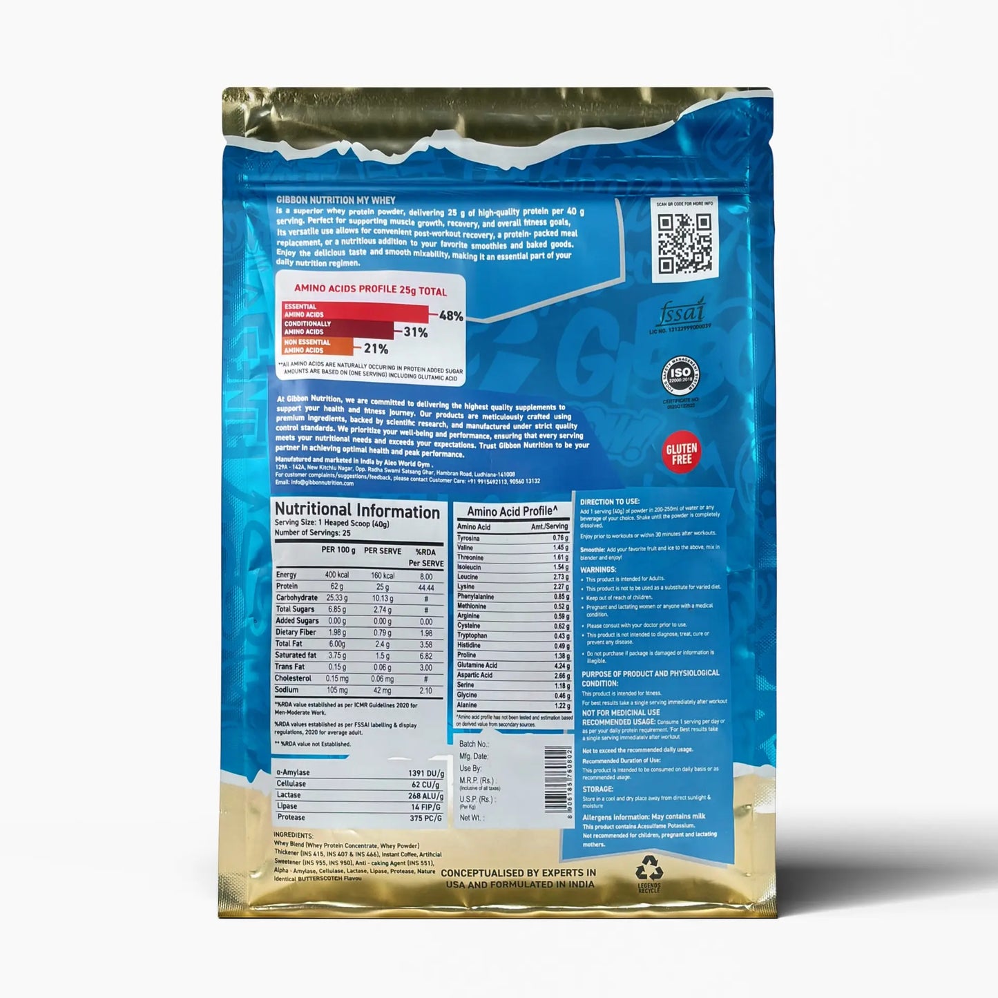 Gibbon My Whey Post Workout Supplement For Men & Women