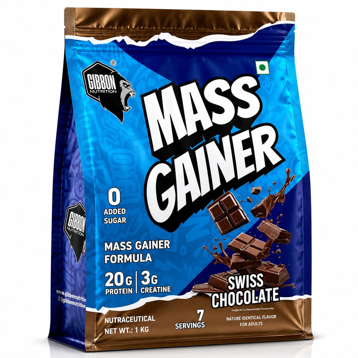 Gibbon Mass Gainer Protein Powder with Testosterone Booster| Nutrition Mass Gainer |Advanced Muscle & Strength Builder with Testosterone Boosters