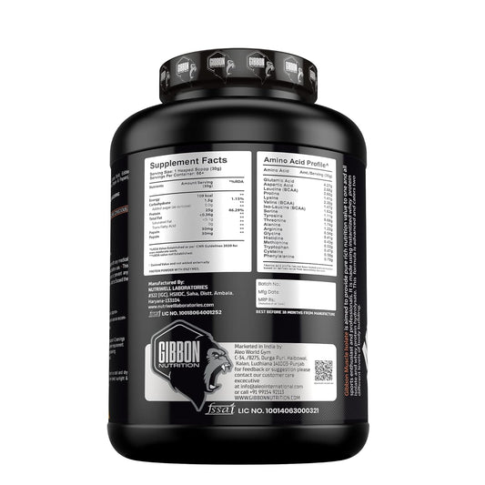 Gibbon Muscle Isolate 2kg | Pro Series Formula | Nutraceutical with no Amino Spiking | Raw Whey Isolate | 60 Servings | Zero added sugar