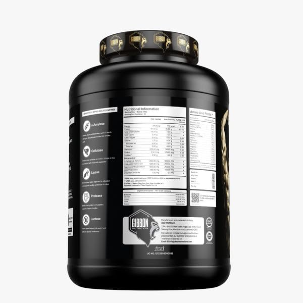 GIBBON Ripped Isolate Pro Series Whey Protein Powder High-Protein| Fat-Burning Whey Isolate for Lean Muscle | Protein Isolate with Fat-Burning Blend for Lean Muscle & Metabolism Boost