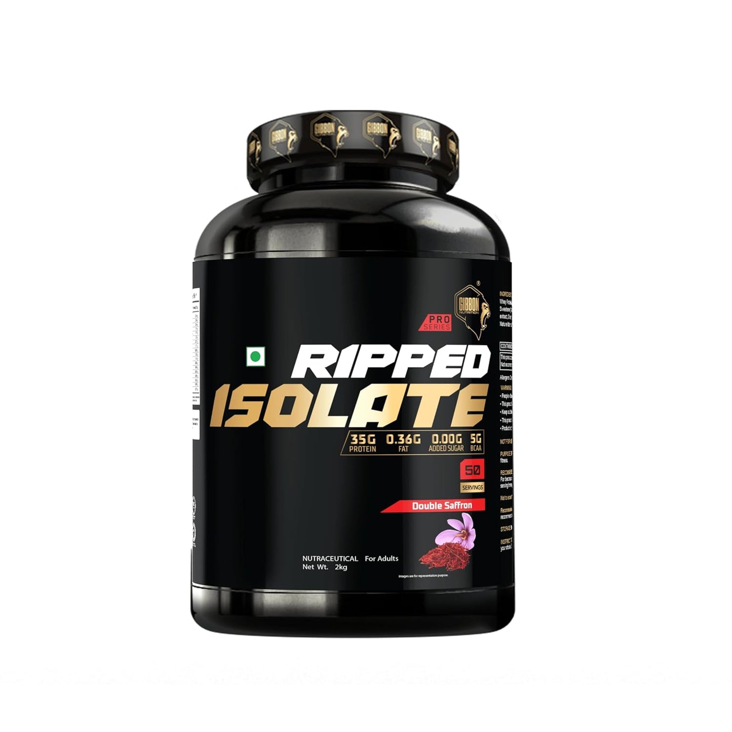 GIBBON Ripped Isolate Pro Series Whey Protein Powder High-Protein| Fat-Burning Whey Isolate for Lean Muscle | Protein Isolate with Fat-Burning Blend for Lean Muscle & Metabolism Boost