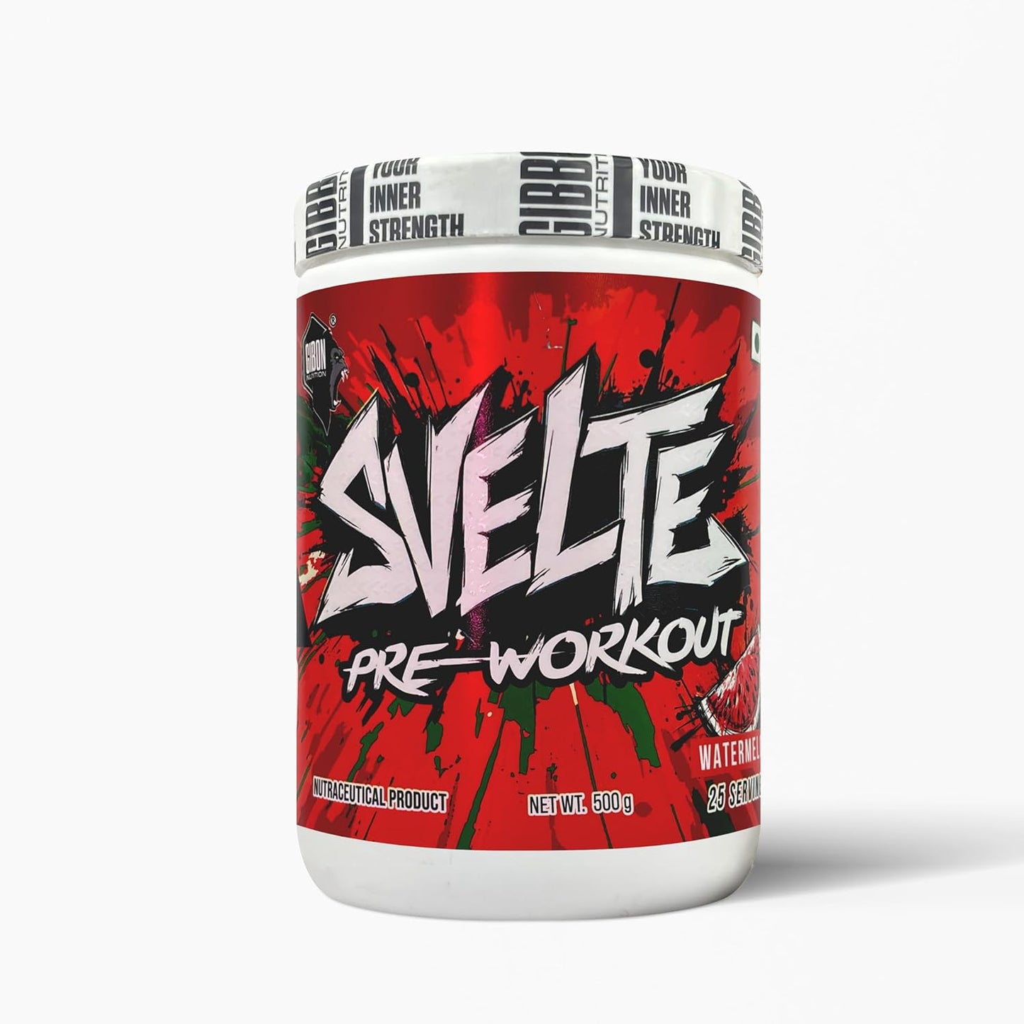 GIBBON Svelte Pre Workout Powder | Energy & Focus Booster with Citrulline Malate| Beta Alanine| Taurine & Caffeine | Nitric Oxide Muscle Pump Formula | Gym & Training Performance Supplement