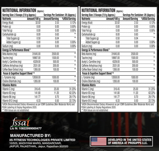 Prosupps Hyde Signature Pre Workout |Dual Tub