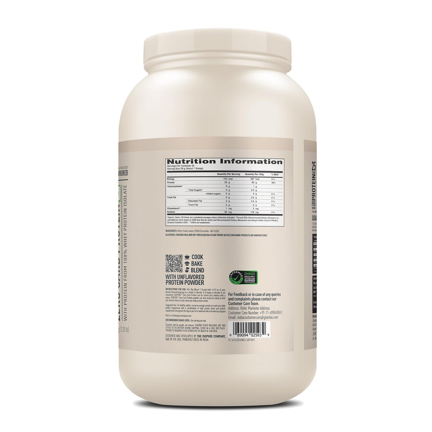 Isopure 100% Whey Isolate Protein | With Vitamins for Immune support | Lactose & Gluten-Free | Vegetarian protein for Men & Women.