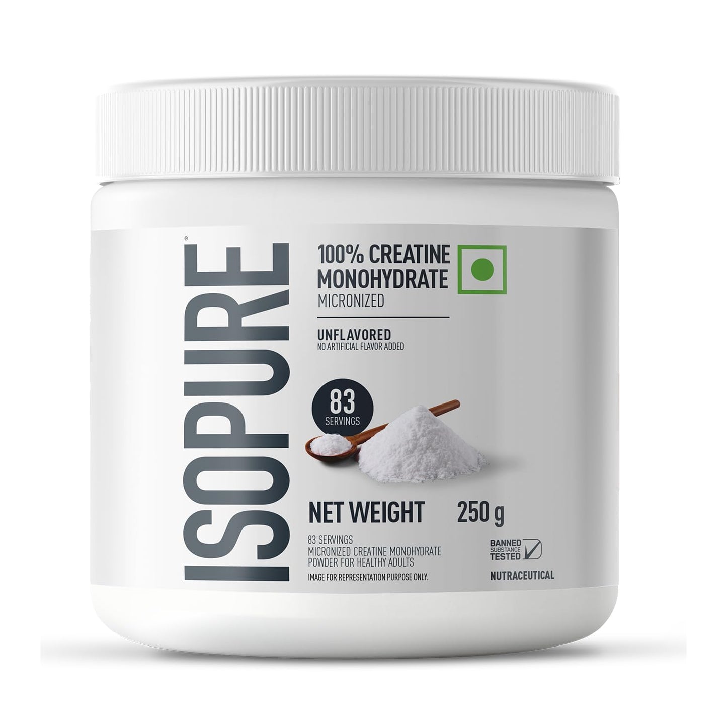 Isopure 100% Creatine Monohydrate Micronized| Increase Lean Muscle Mass| Enhances Muscular Endurance