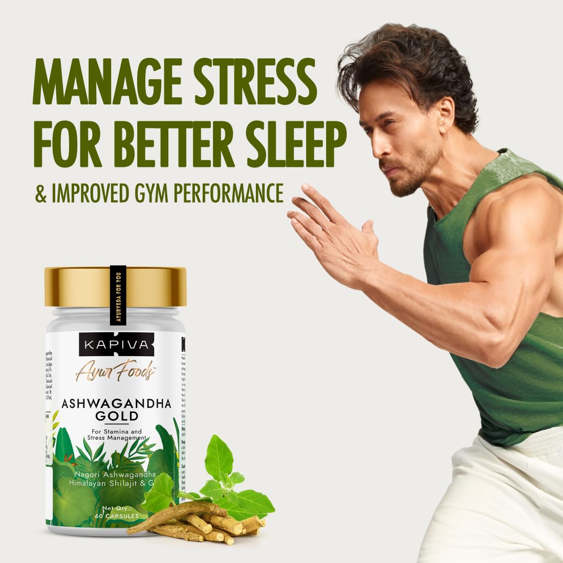 Kapiva Ashwagandha Gold |183rd day Nagori Ashwagandha | 5% Withanolide | Helps in Stress & Sleep Management | Improves Gym Performance | For Men & Women