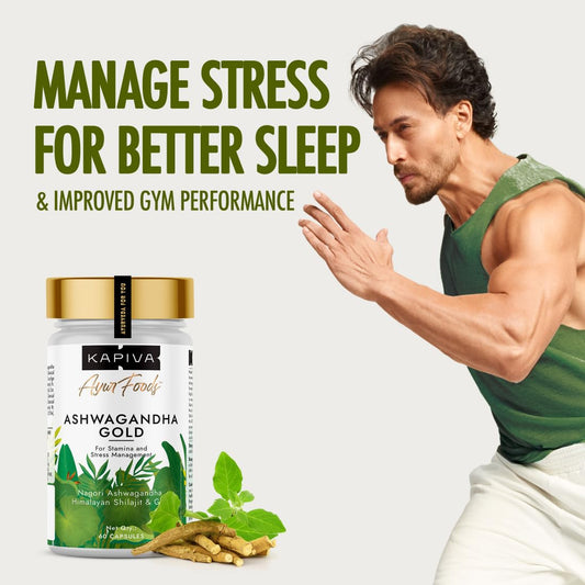 Kapiva Ashwagandha Gold |183rd day Nagori Ashwagandha | 5% Withanolide | Helps in Stress & Sleep Management | Improves Gym Performance | For Men & Women