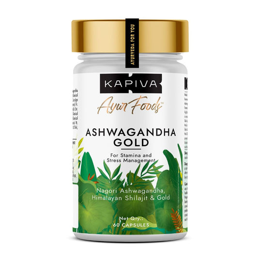 Kapiva Ashwagandha Gold |183rd day Nagori Ashwagandha | 5% Withanolide | Helps in Stress & Sleep Management | Improves Gym Performance | For Men & Women