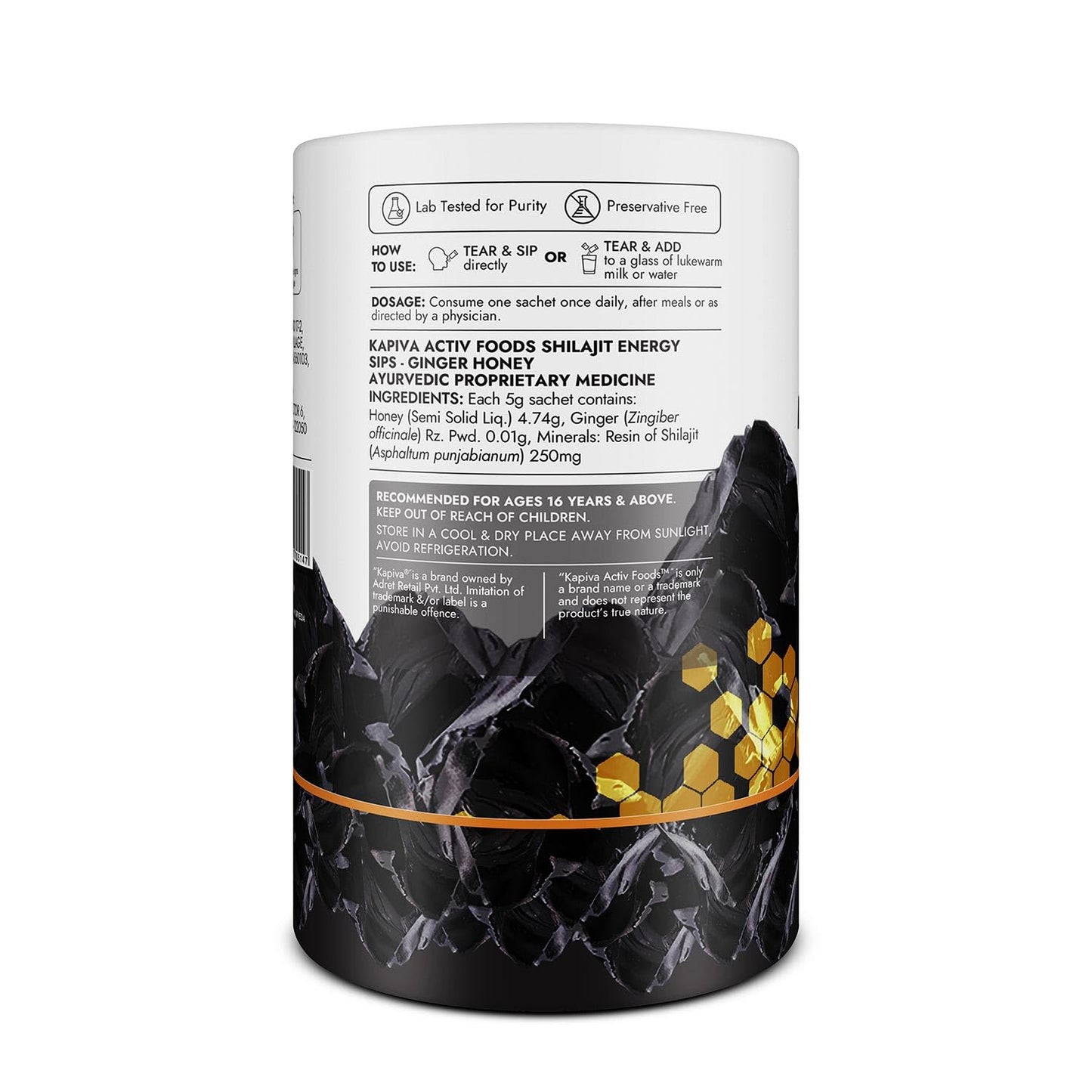 Kapiva Shilajit Energy Sips | With 100% Pure Shilajit/Shilajeet | 250mg Shilajit/Stick | Boosts Energy & Stamina