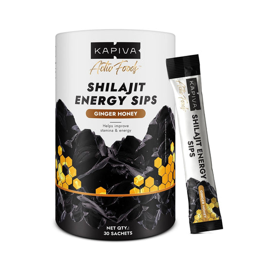Kapiva Shilajit Energy Sips | With 100% Pure Shilajit/Shilajeet | 250mg Shilajit/Stick | Boosts Energy & Stamina