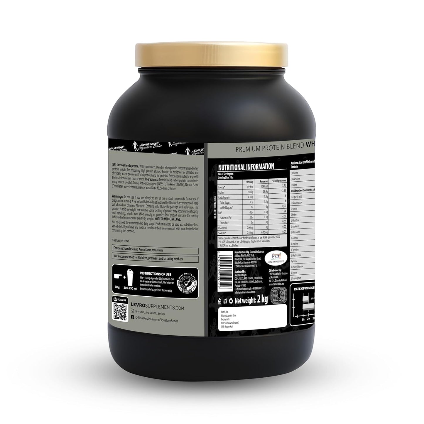 Kevin Levrone Signature Series Levro Whey Supreme Protein Isolate| Performance and Recovery Supplement
