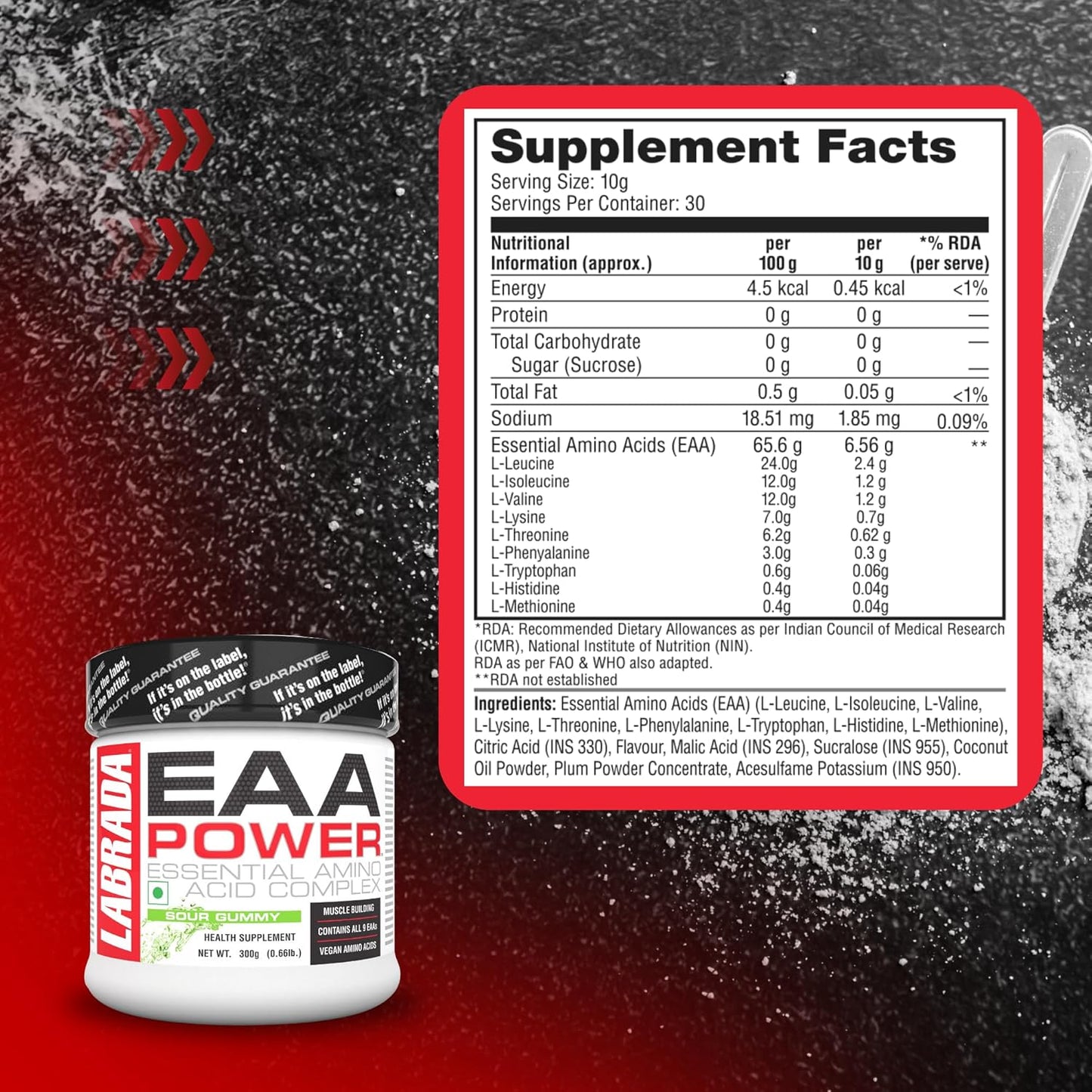 Labrada EAA Power | Essential Amino Acid Complex | Sugar-Free | Supports Muscle Recovery | Enhances Performance & Endurance