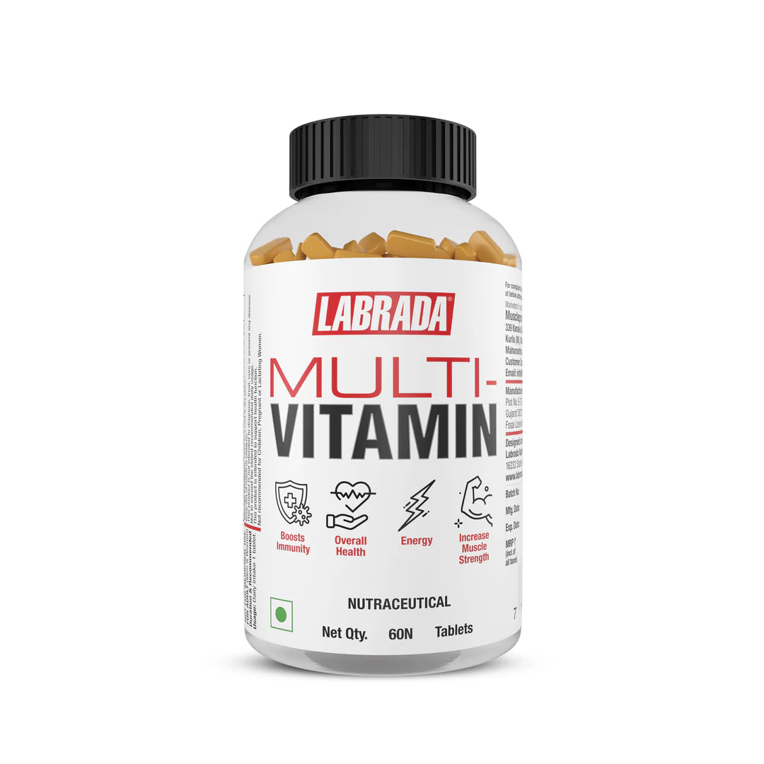 Labrada MultiVitamin Tablet| 10 Vitamins|7 Minerals| Gingko Bilboa Extrac | Panax Ginseng| Lycopene| 3 Enzymes