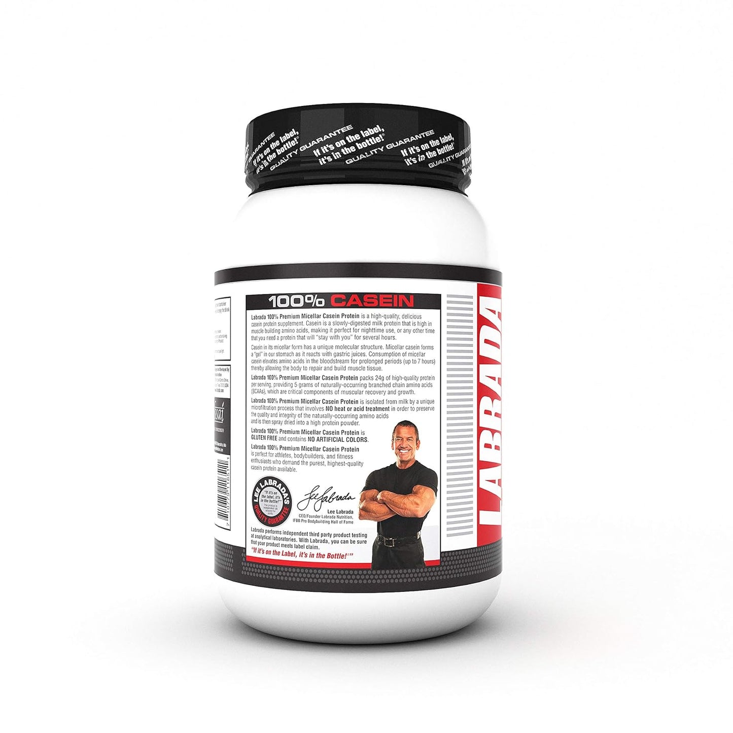 Labrada 100% CASEIN Micellar Casein Protein |24g Slow-Release Protein| 0g Sugar |No Artificial Colors