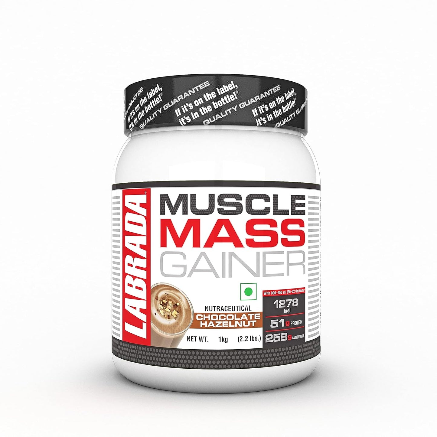 Labrada Muscle Mass Gainer Powder | Gain Weight | Post-Workout | 52g Protein | 250g Carbs | 1g Creatine | 500mg L-Carnitine | 9 Servings
