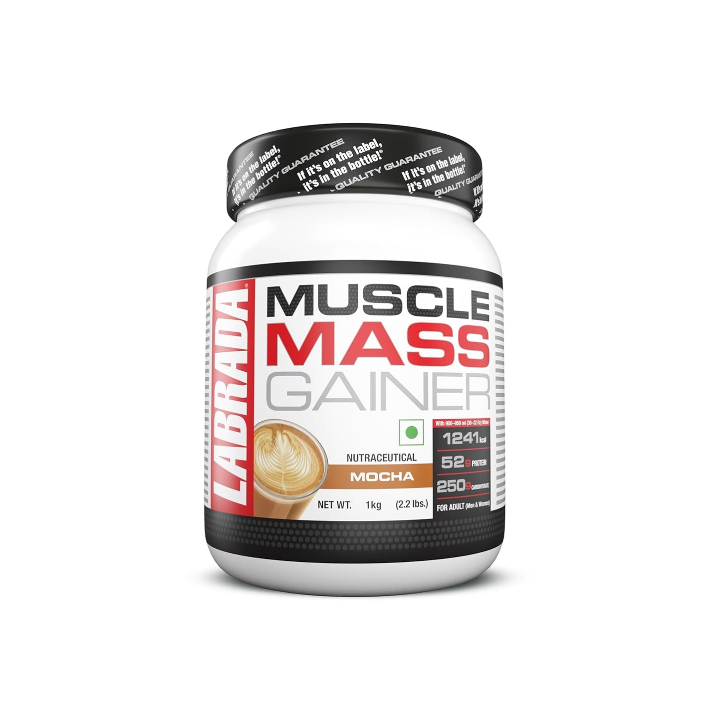 Labrada Muscle Mass Gainer Powder | Gain Weight | Post-Workout | 52g Protein | 250g Carbs | 1g Creatine | 500mg L-Carnitine | 9 Servings