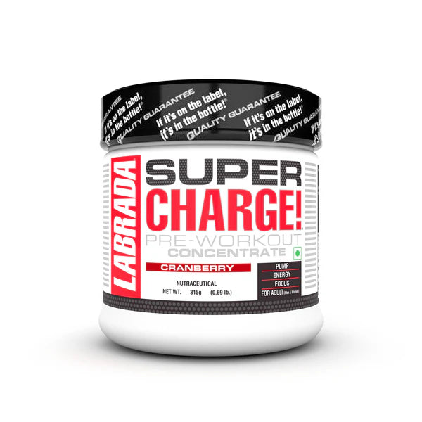 Labrada Super Charge Pre-Workout Concentrate | Green Apple (30 Servings | 0.75g L-Arginine | 375mg L-Citrulline Malate | 2g Beta Alanine | 150mg Caffeine Anhydrous | 250mg Ashwagandha Extract)