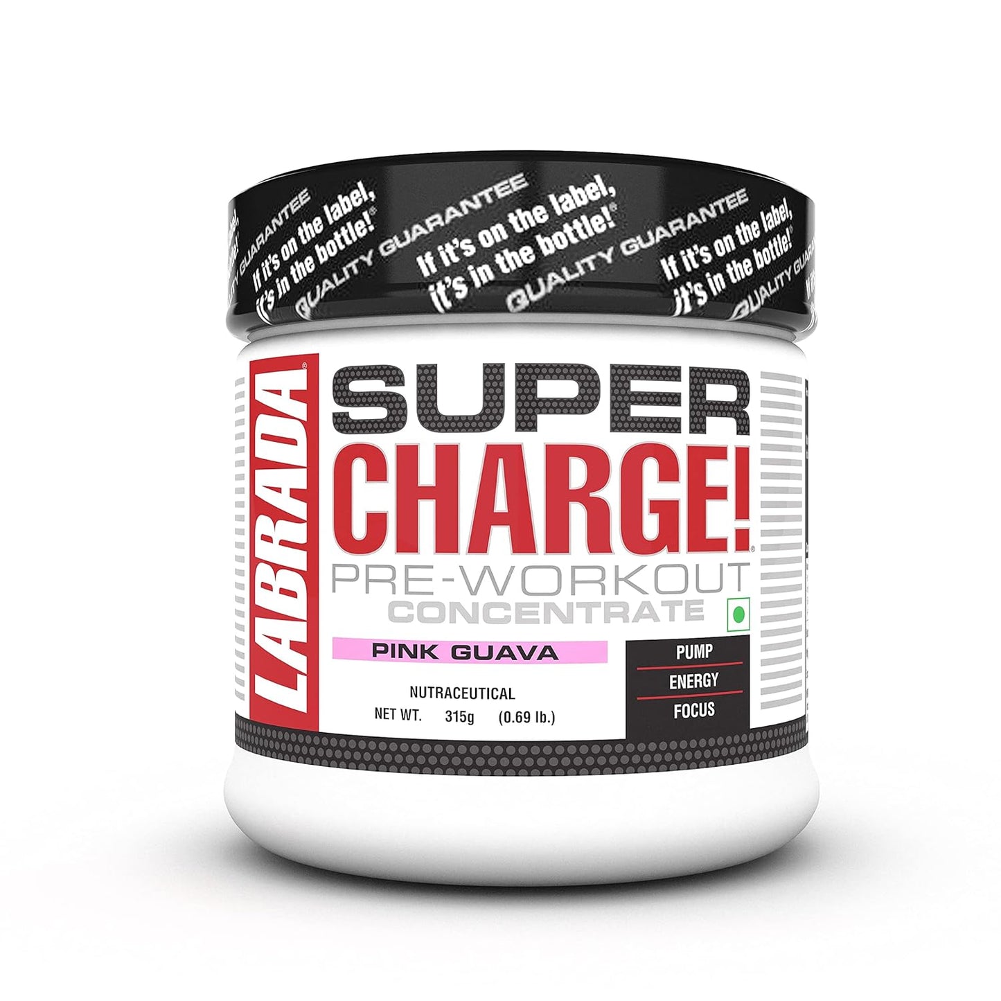 Labrada Super Charge Pre-Workout Concentrate | 0.75g L-Arginine | 375mg L-Citrulline Malate | 2g Beta Alanine | 150mg Caffeine Anhydrous | 250mg Ashwagandha Extract)