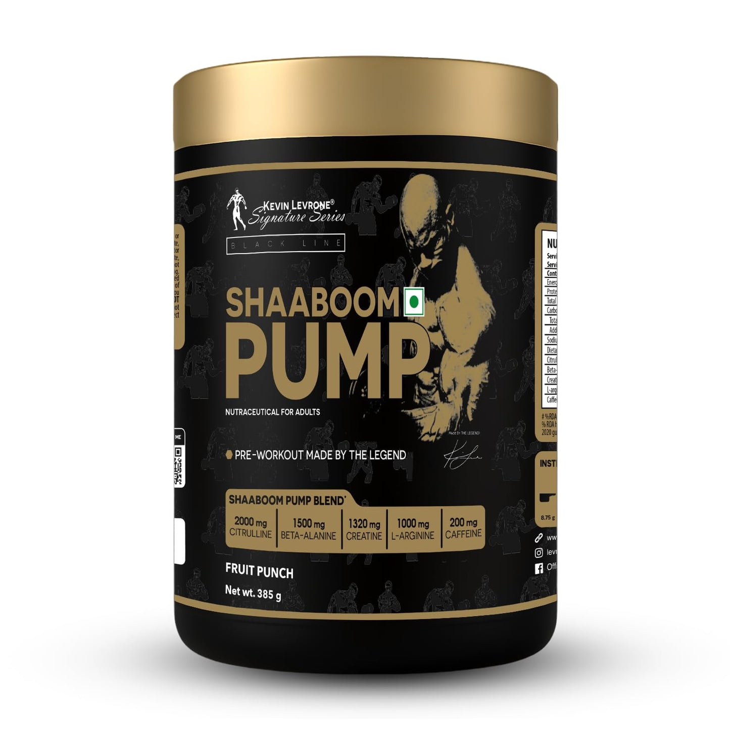 Kevin Levrone Shaaboom Pump Pre-Workout Supplement | 6000mg Citrulline| 3000mg Beta-Alanine| 400mg Caffeine | Intense Muscle Pump & Energy