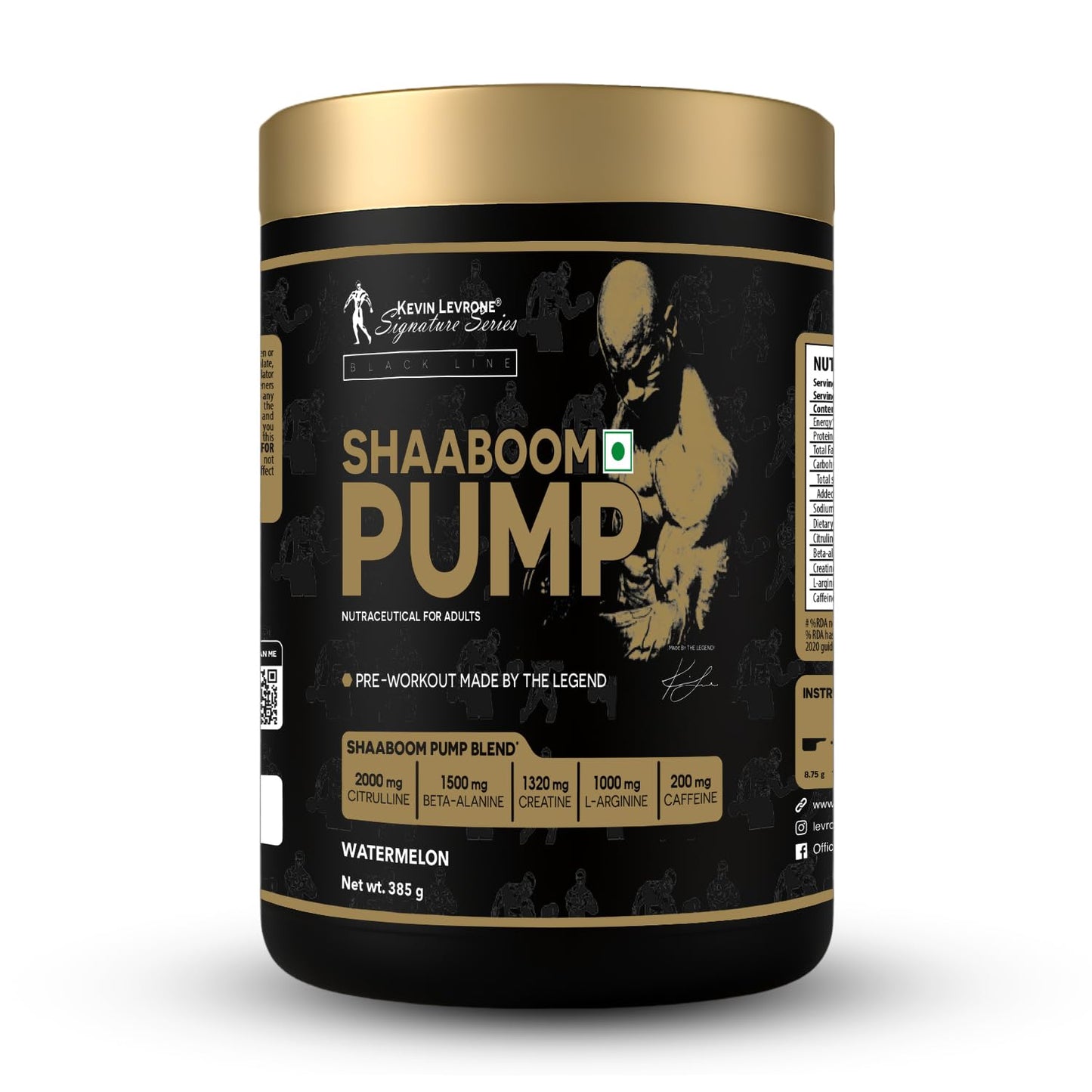 Kevin Levrone Shaaboom Pump Pre-Workout Supplement | 6000mg Citrulline| 3000mg Beta-Alanine| 400mg Caffeine | Intense Muscle Pump & Energy
