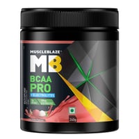 MuscleBlaze BCAA Pro Powder| Powerful Intra Workout | With 5g BCAAs & 500mg Electrolytes