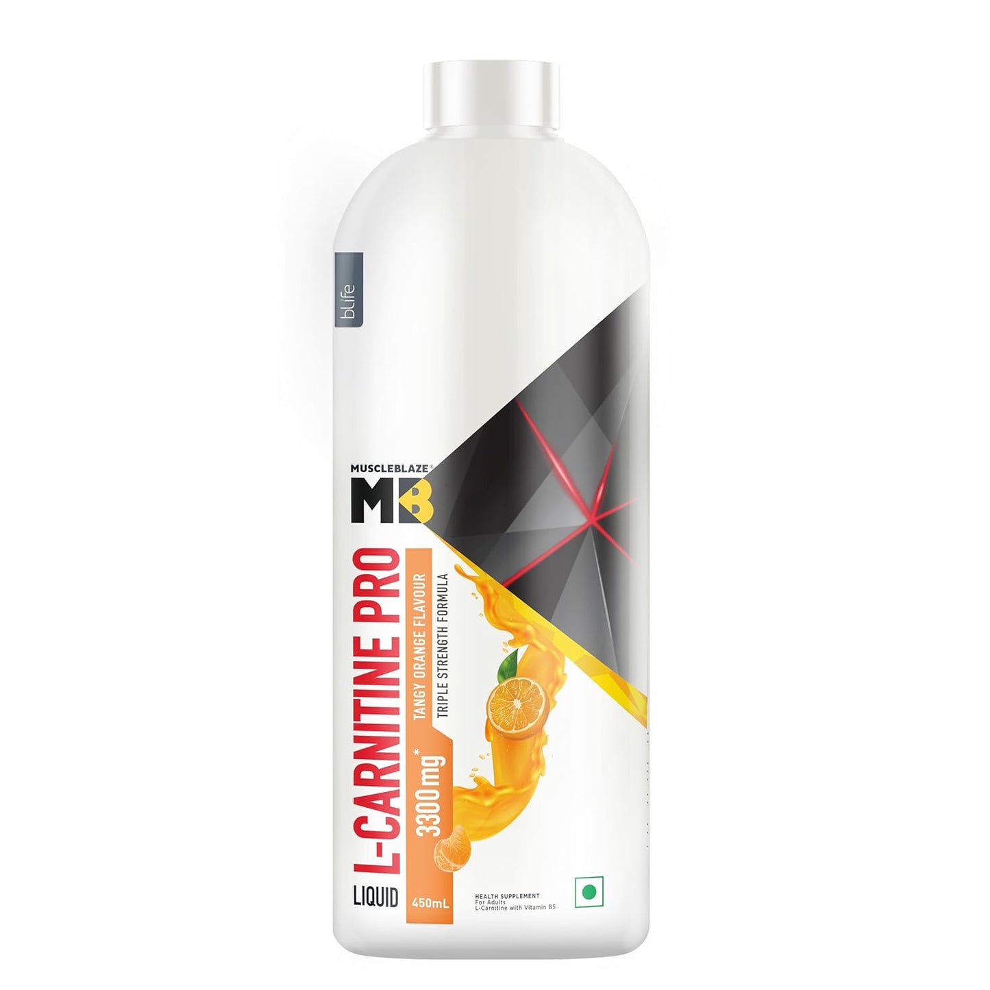 MuscleBlaze Liquid L-Carnitine PRO | 3300mg L- Carnitine |Triple Strength Formula