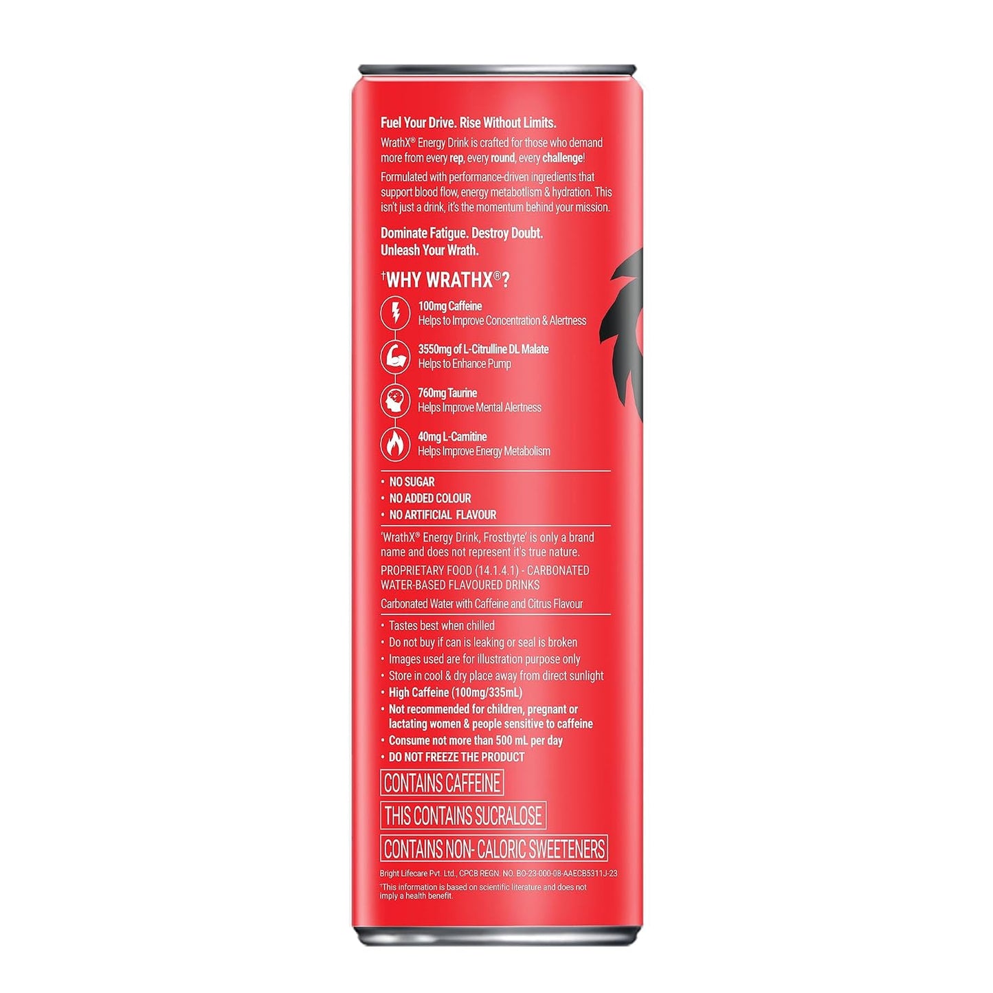 MuscleBlaze WrathX Energy Drink| 760mg Taurine |40mg L-Carnitine | Performance & Focus Booster
