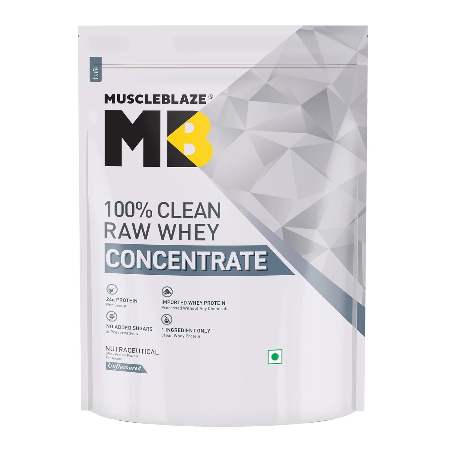 MuscleBlaze 100% Clean Raw Whey Protein Concentrate