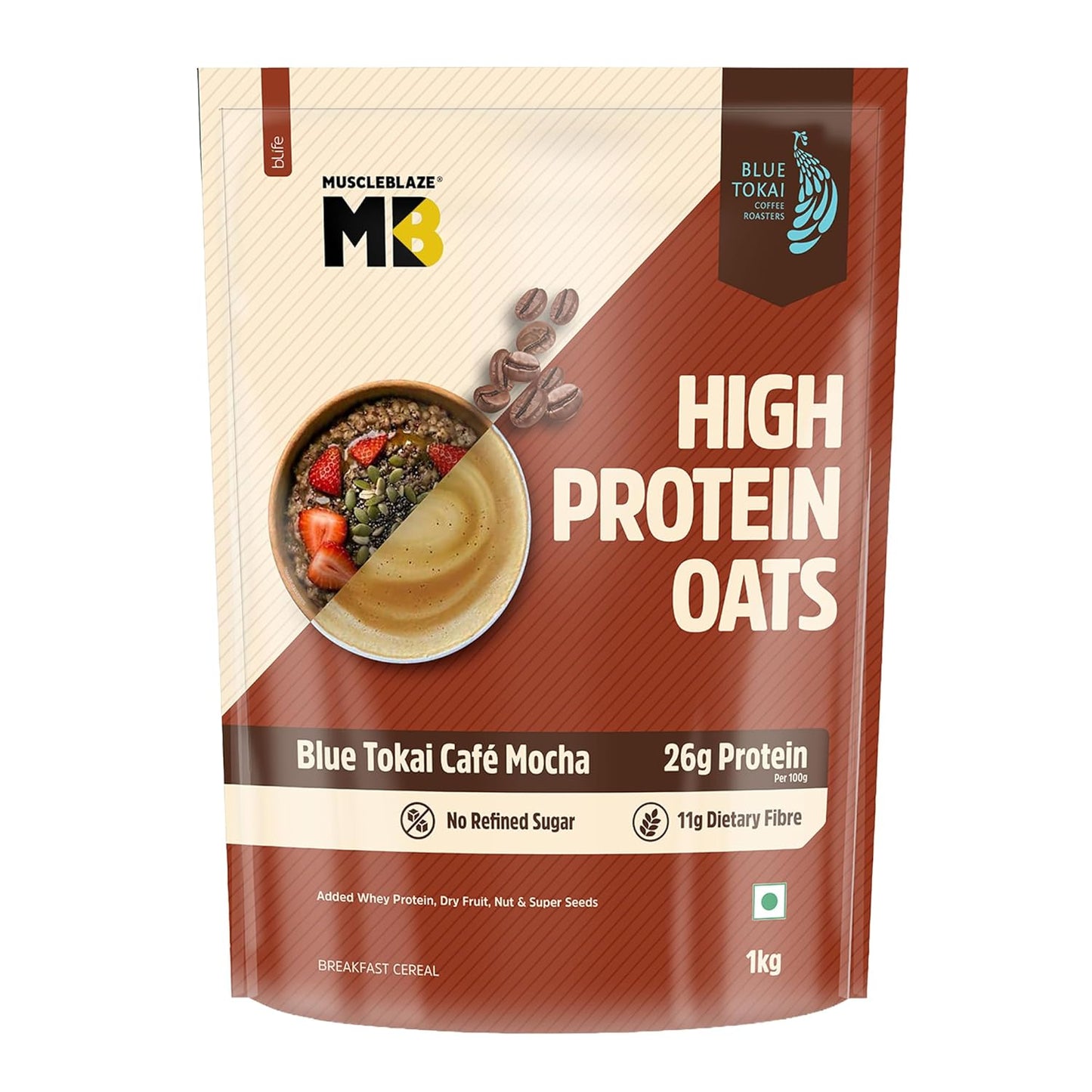 MuscleBlaze Fit High Protein Oats | 22g Protein | Breakfast Cereals for Weight Management
