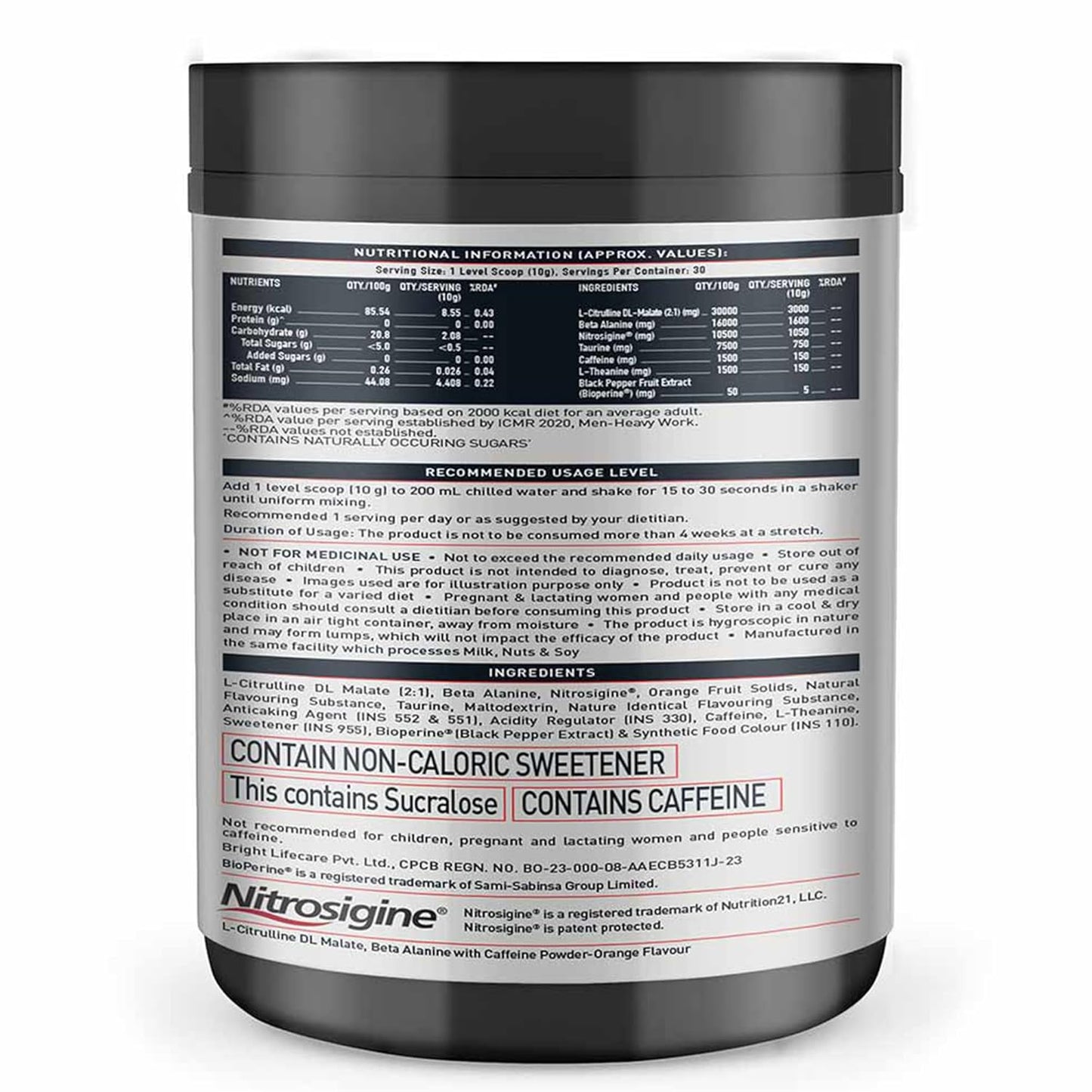 MuscleBlaze Pre Workout WrathX PUMP Powder | With Nitrosigine & L-Citrulline