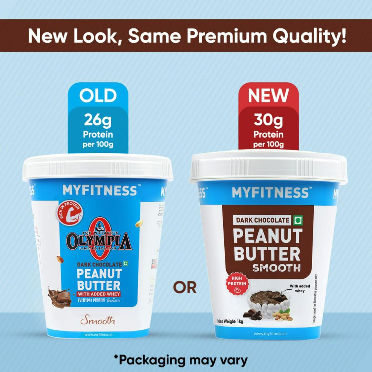 MYFITNESS Peanut Butter High Protein Dark Chocolate Spread | Added Whey Protein | For Muscle Building | Pre & Post-Workout Snacks | Cholesterol Free | Zero Trans Fat