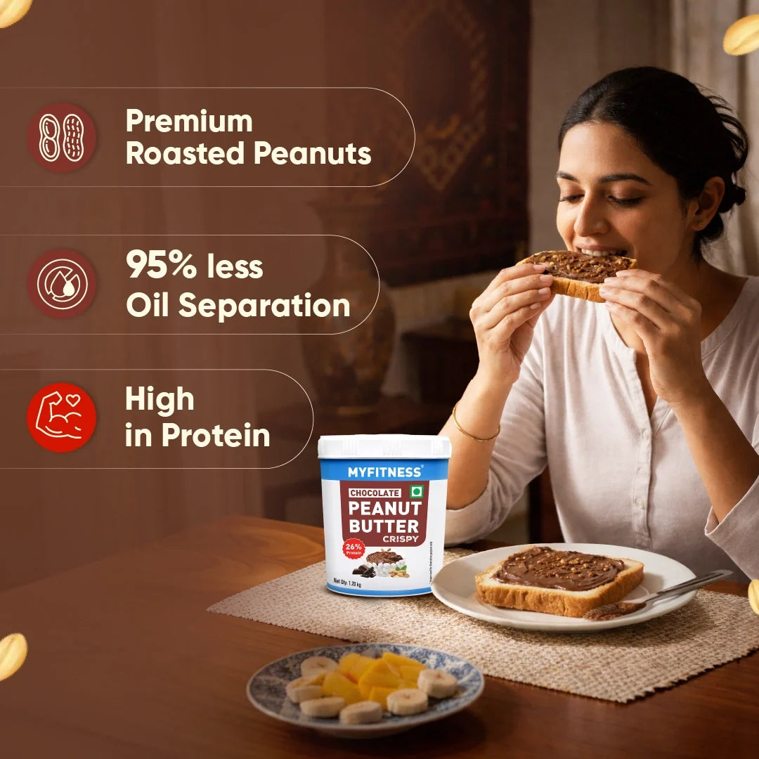 MYFITNESS Peanut Butter Chocolate | Tasty & Healthy Nut Butter Spread | Vegan | Cholesterol Free & Gluten Free | Zero Trans Fat