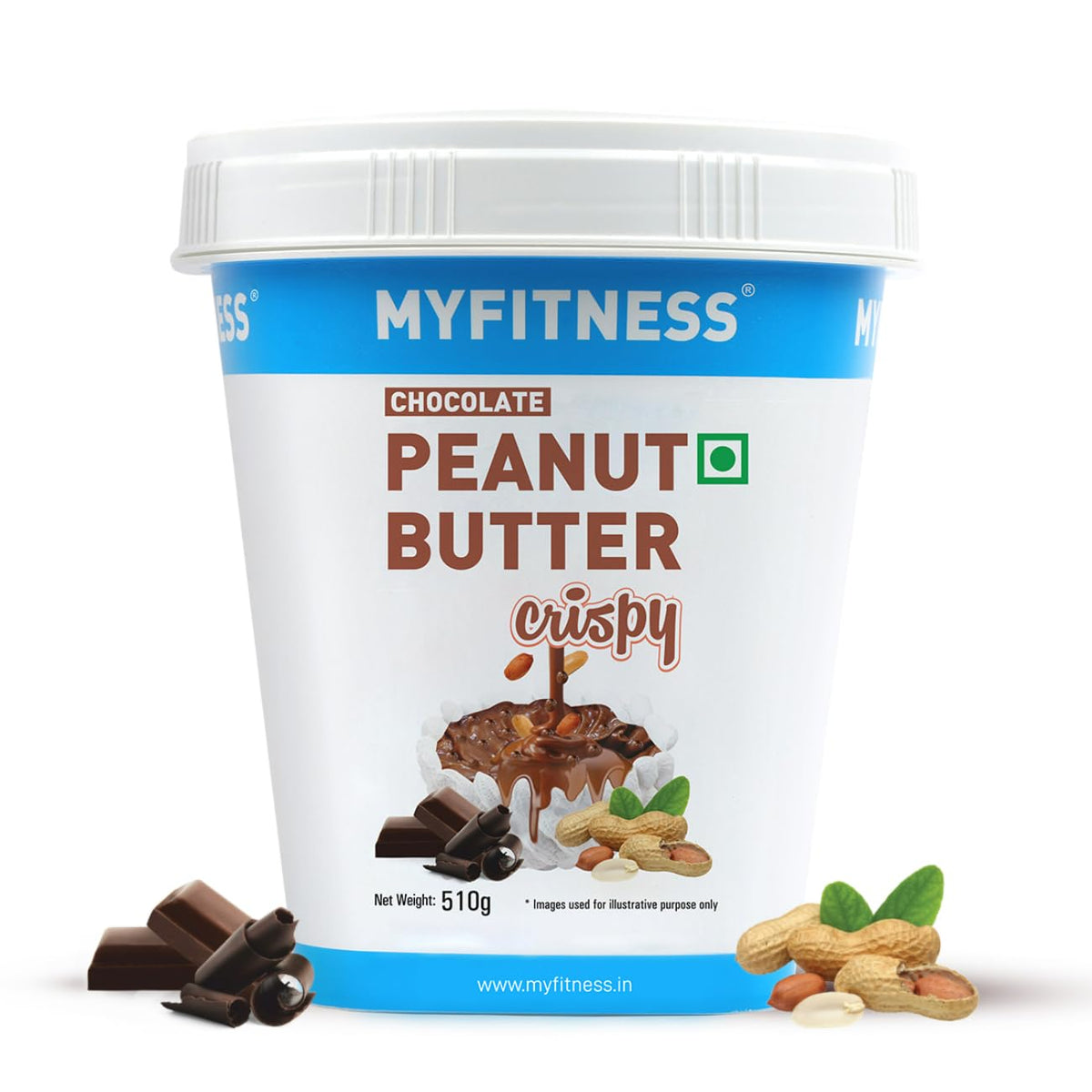 MYFITNESS Peanut Butter Chocolate | Tasty & Healthy Nut Butter Spread | Vegan | Cholesterol Free & Gluten Free | Zero Trans Fat