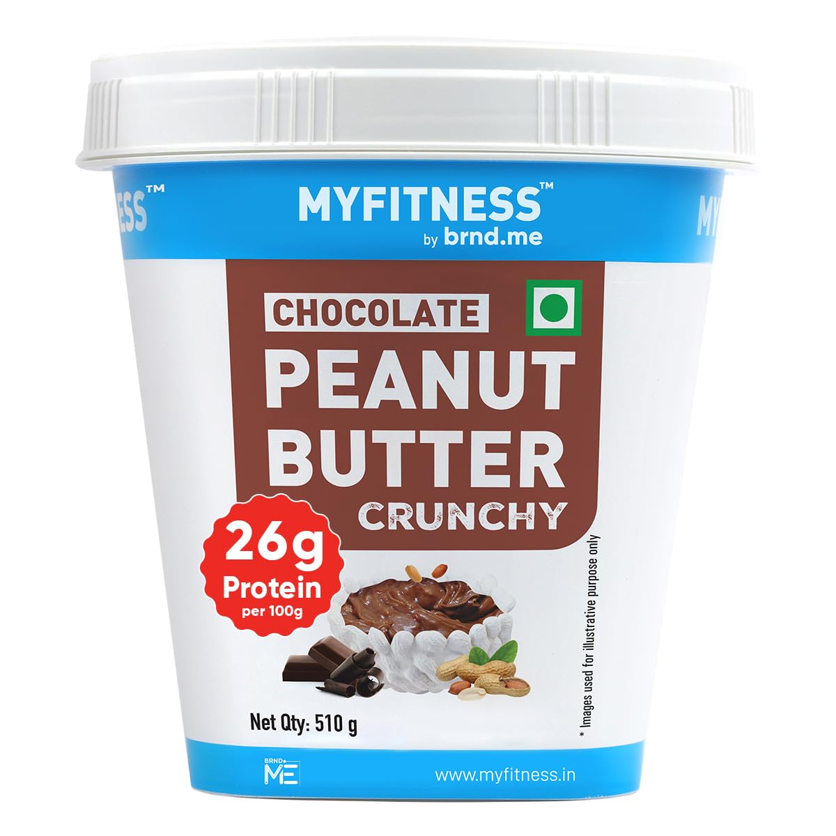 MYFITNESS Peanut Butter Chocolate | Tasty & Healthy Nut Butter Spread | Vegan | Cholesterol Free & Gluten Free | Zero Trans Fat