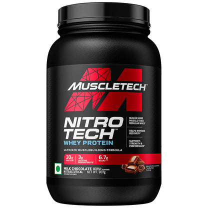 MuscleTech Nitro-Tech Whey Protein | 30g Protein| 3g creatine monohydrate| 6.7g BCAA| ultimate muscle building formula| increase strength & performance