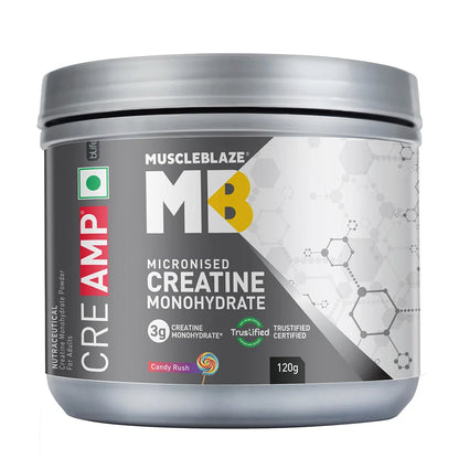 MuscleBlaze Micronised Creatine Monohydrate CreAMP Powder | Trustified Certified Creatine
