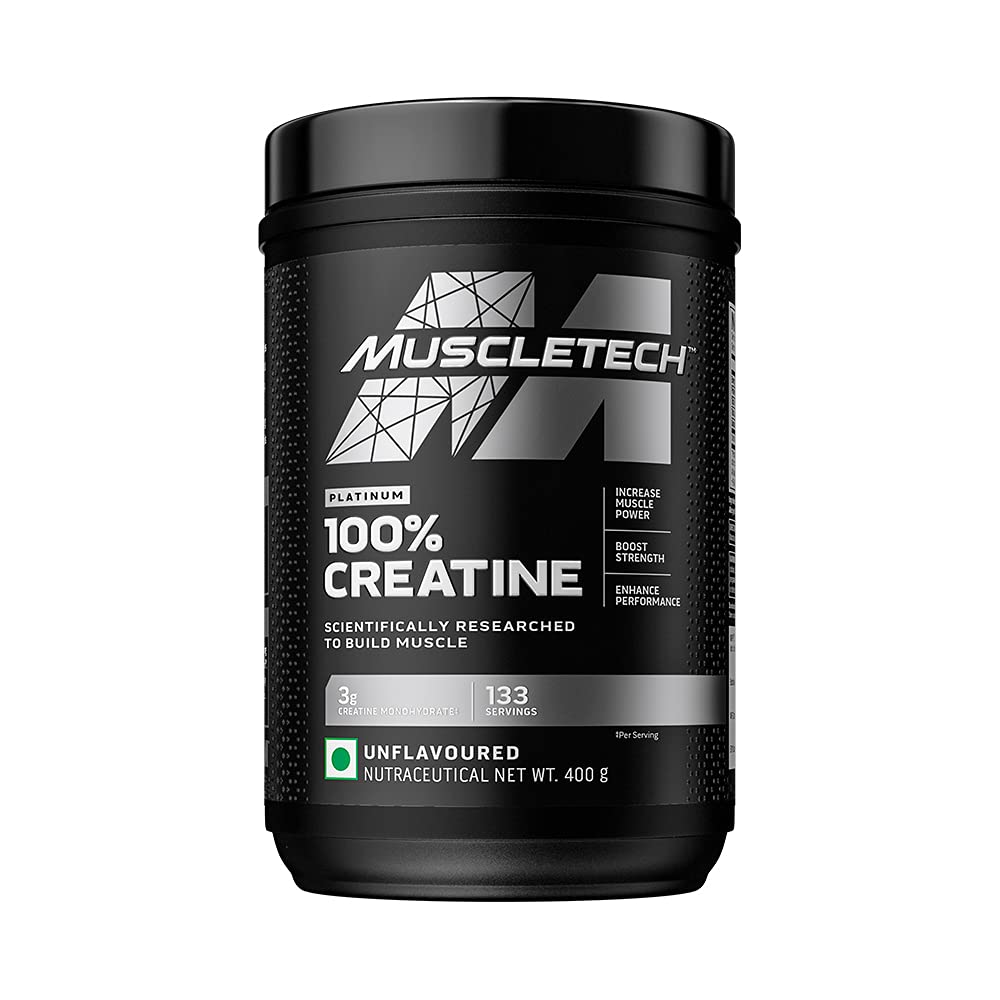 MuscleTech Platinum 100% Creatine Powder | Scientifically Researched to Build Muscle | Increase Muscle Power |Boost Strength & Enhance Performance