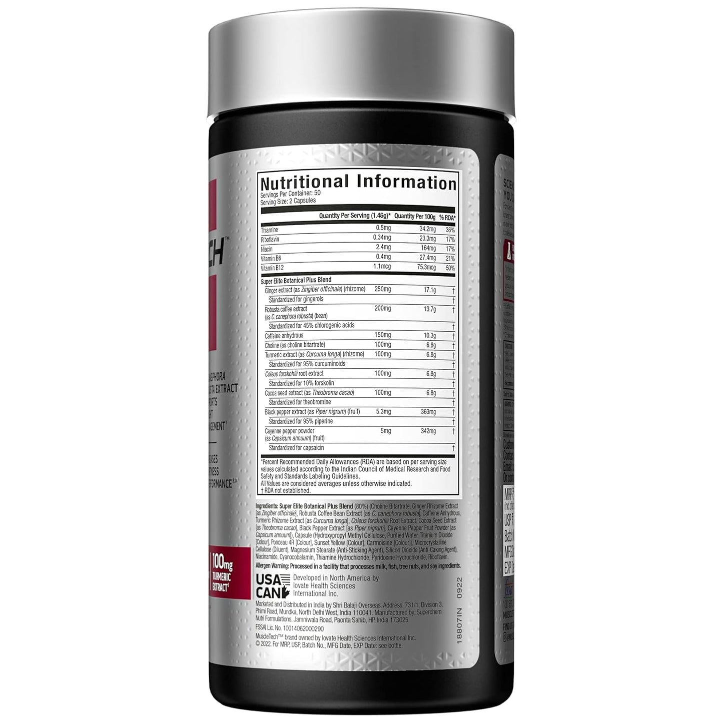 MuscleTech Hydroxycut Hardcore Super Elite| Supports Fat Metabolism