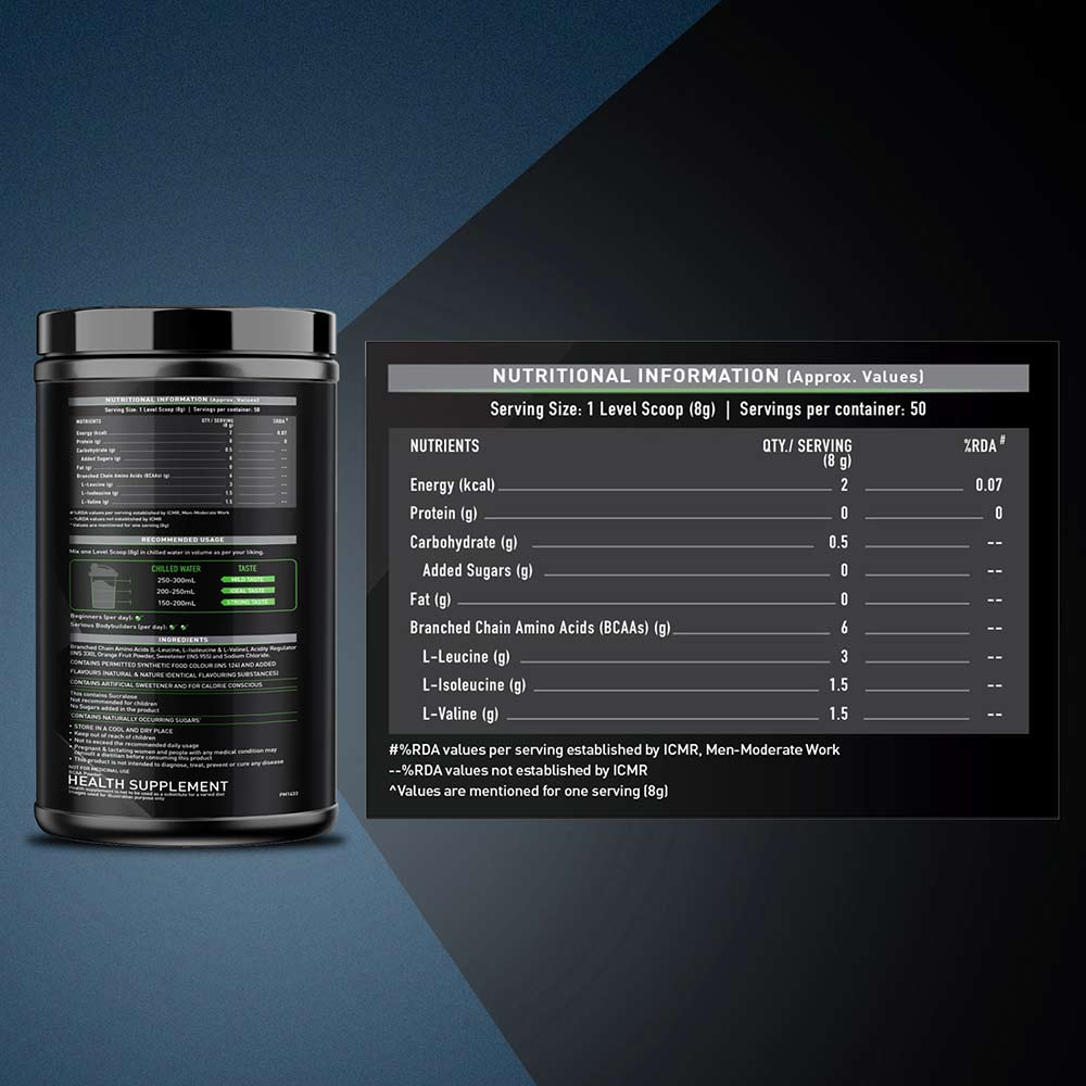 MuscleBlaze BCAA 6000 Amino Acid Supplement Powder