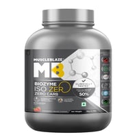 MuscleBlaze Biozyme Iso-Zero| Low Carb Whey Protein Isolate Powder| 27g Isolate Whey Per Scoop | USA Patent-Published Enhanced Absorption Formula (EAF)