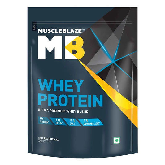 MuscleBlaze 100% Whey Protein Supplement Powder with Digestive Enzyme