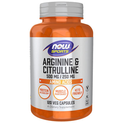 Now Foods | Arginine and Citrulline |500 mg / 250 mg Veg Capsules