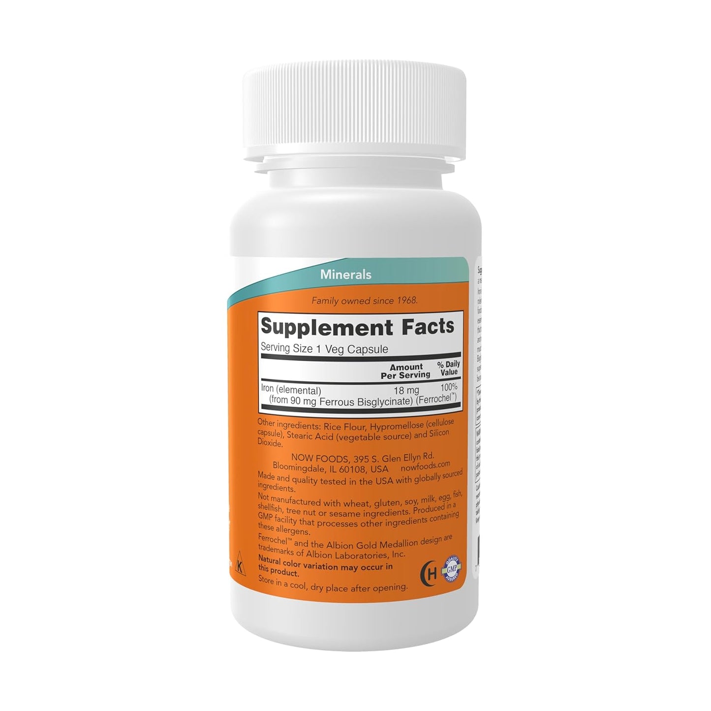 Now Foods| Iron| 18 mg