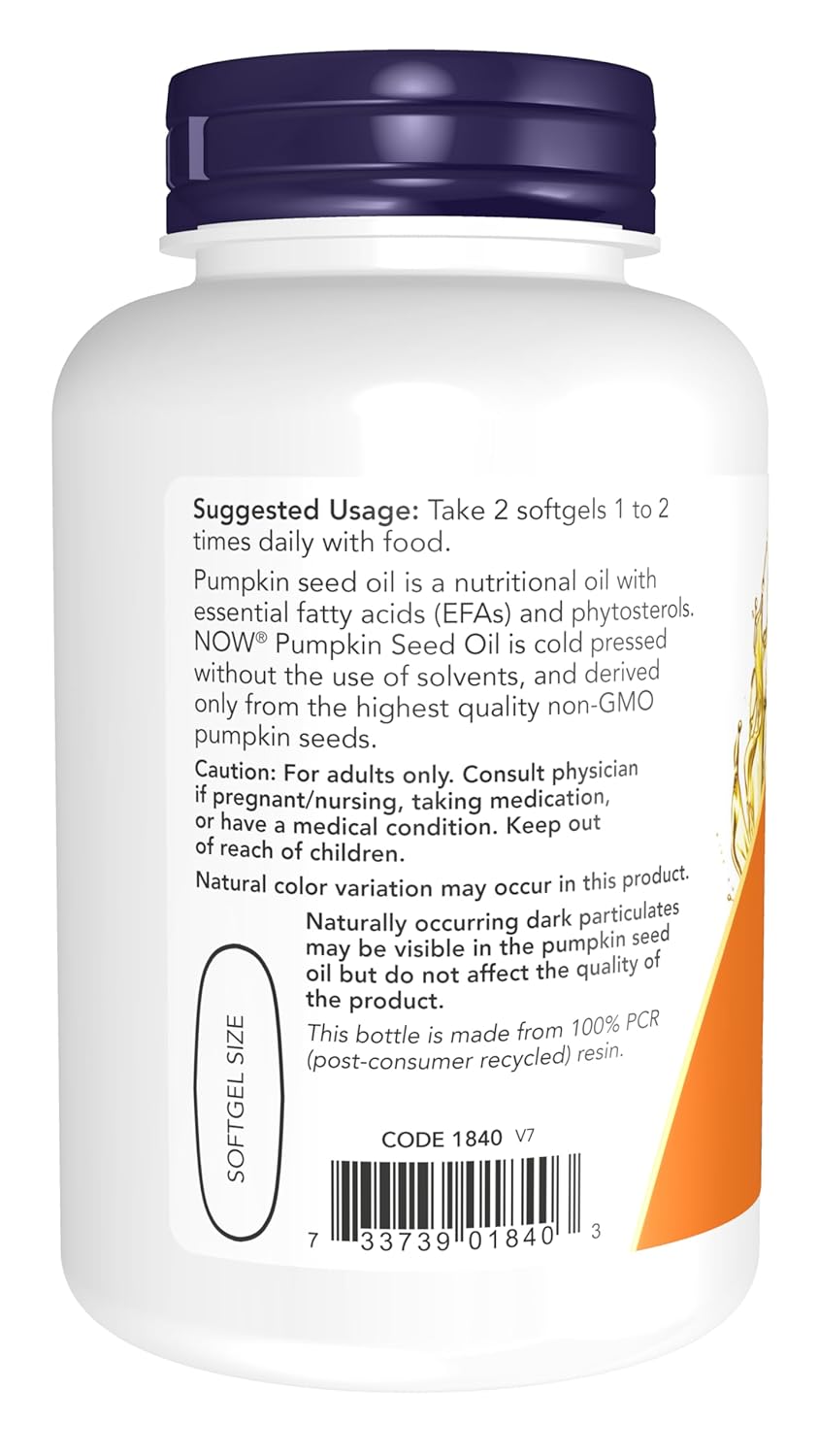 Now Foods | Pumpkin Seed Oil Softgels |1000mg